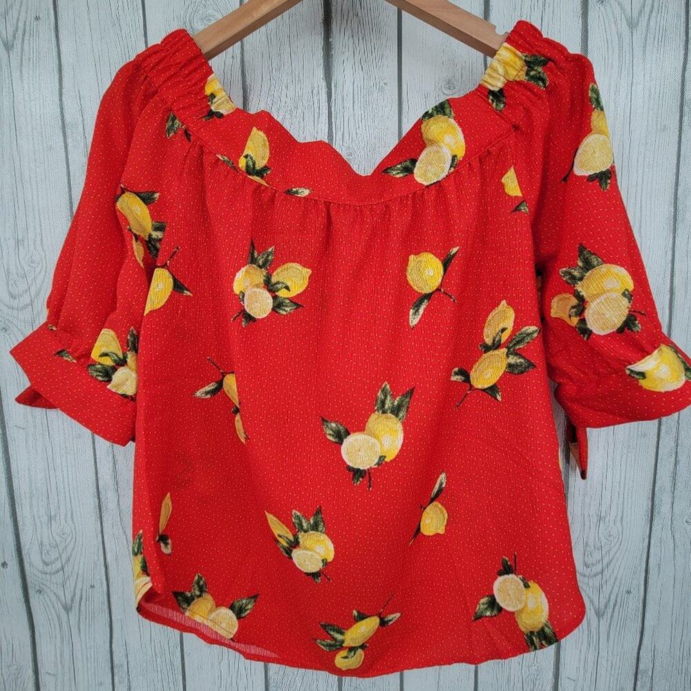 Mine Off The Shoulder Lemon Top M